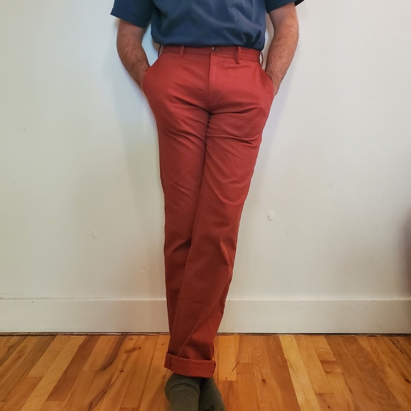 Burnt Orange Men's Chinos - Picture 1 of 4